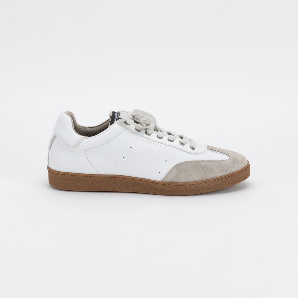 Allsaints Men Leo Low Top Sneaker White/Gum Size 12US/45EU